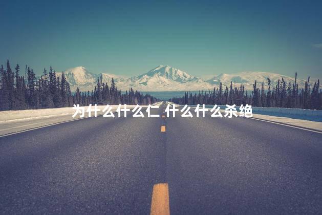 为什么什么仁 什么什么杀绝